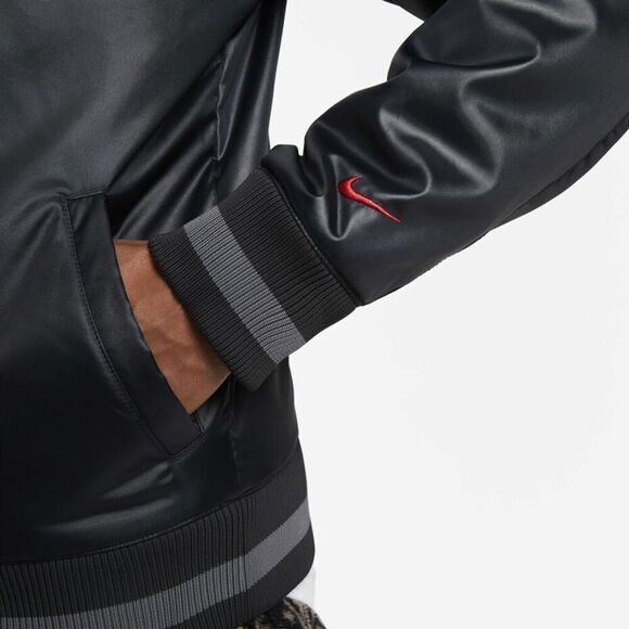 Nike Men's Premium Basketball Jacket Off-Noir Coupe Large Loose DQ6203-045 - S - Picture 4 of 14